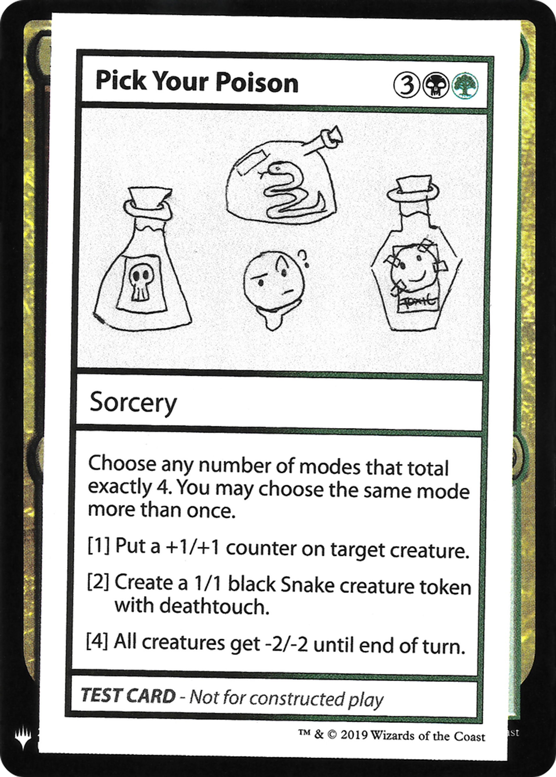 Pick Your Poison — Mystery Booster Playtest Cards 2019 — Magic: The Gathering