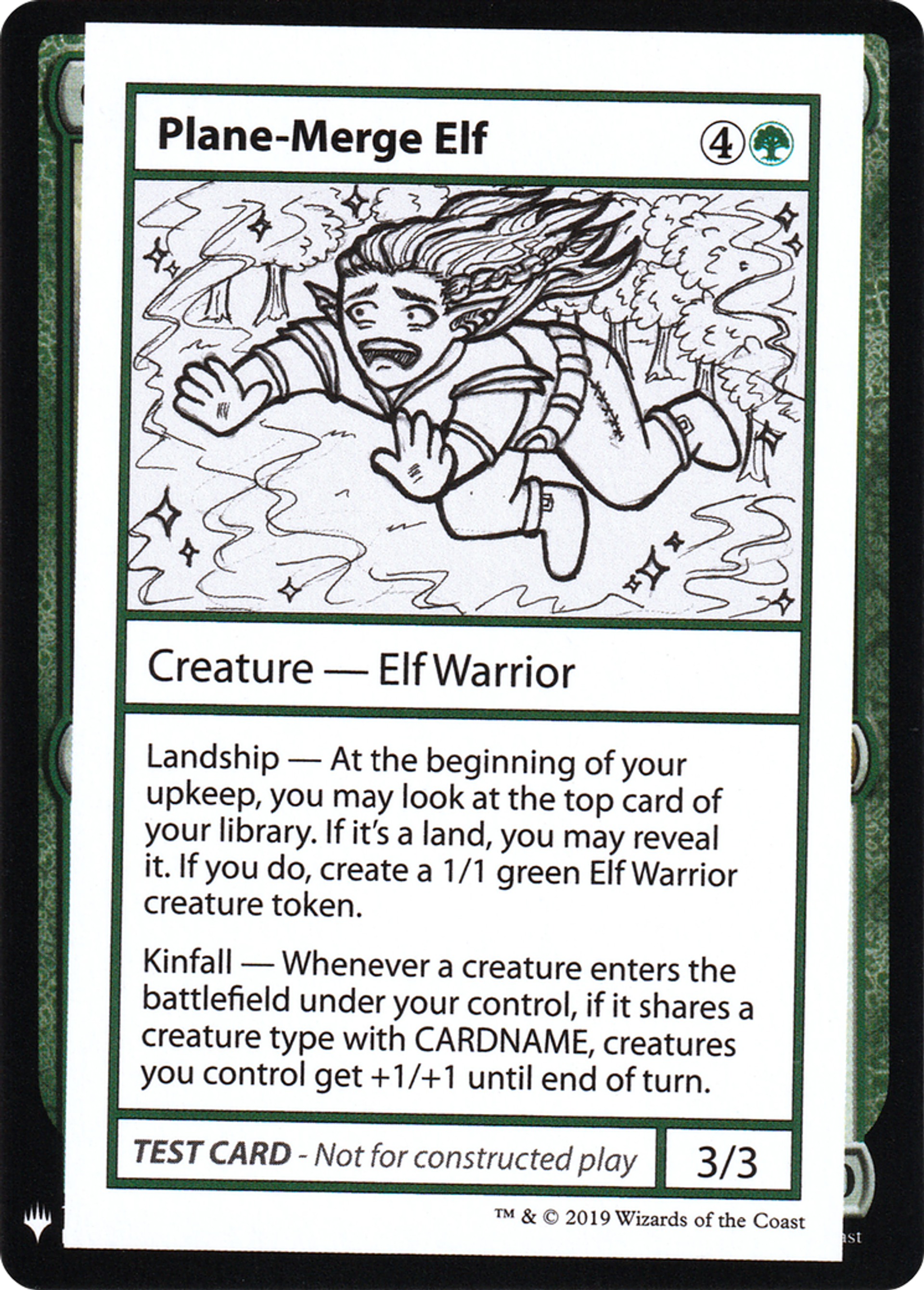 Plane-Merge Elf — Mystery Booster Playtest Cards 2019 — Magic: The Gathering