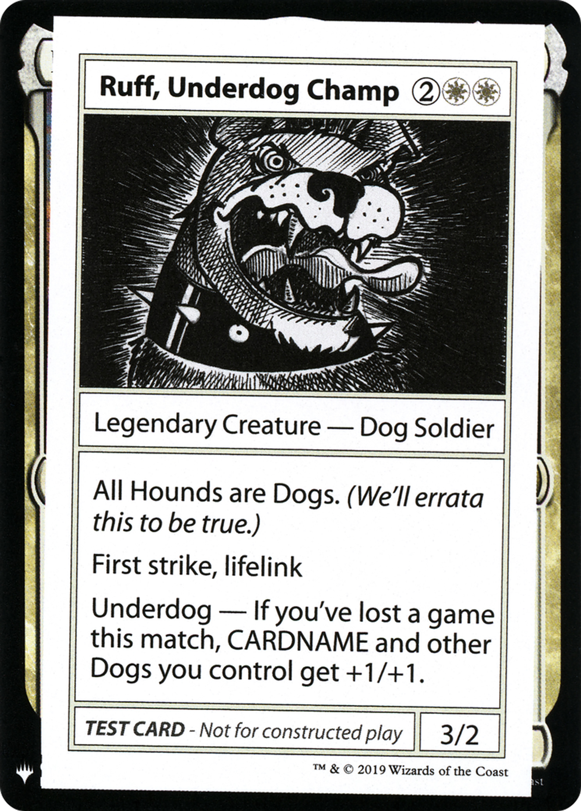 Ruff, Underdog Champ — Mystery Booster Playtest Cards 2019 — Magic: The Gathering