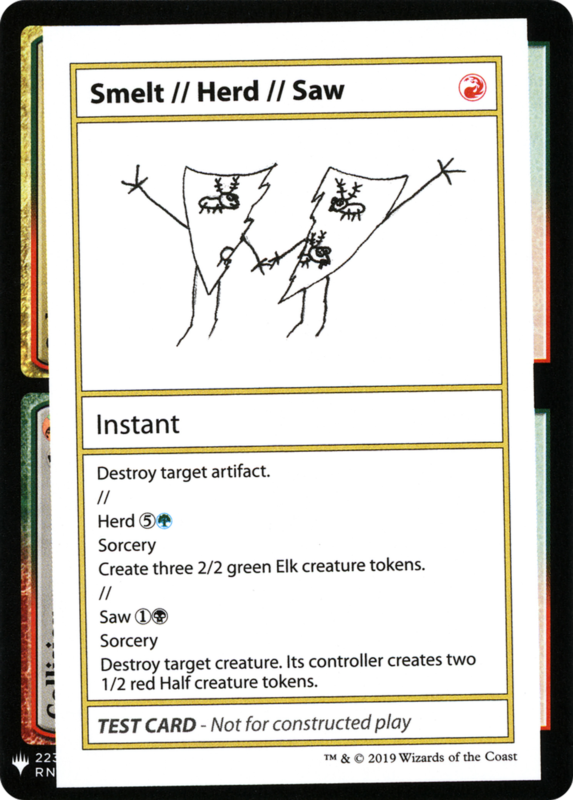 Smelt // Herd // Saw — Mystery Booster Playtest Cards 2019 — Magic: The Gathering