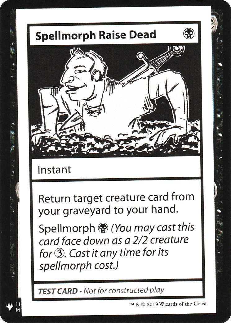 Spellmorph Raise Dead — Mystery Booster Playtest Cards 2019 — Magic: The Gathering