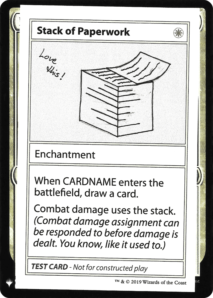 Stack of Paperwork — Mystery Booster Playtest Cards 2019 — Magic: The Gathering