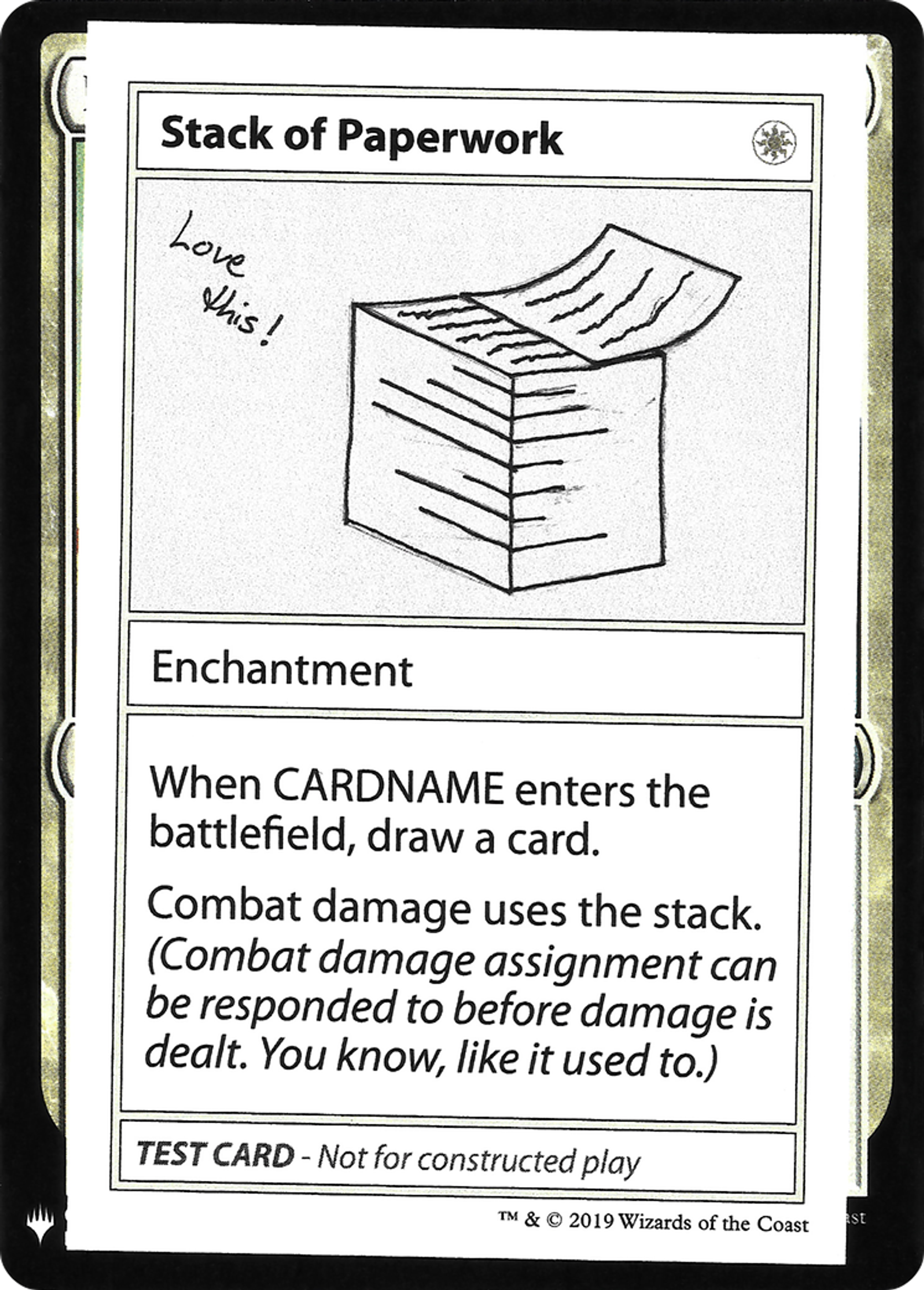Stack of Paperwork — Mystery Booster Playtest Cards 2019 — Magic: The Gathering