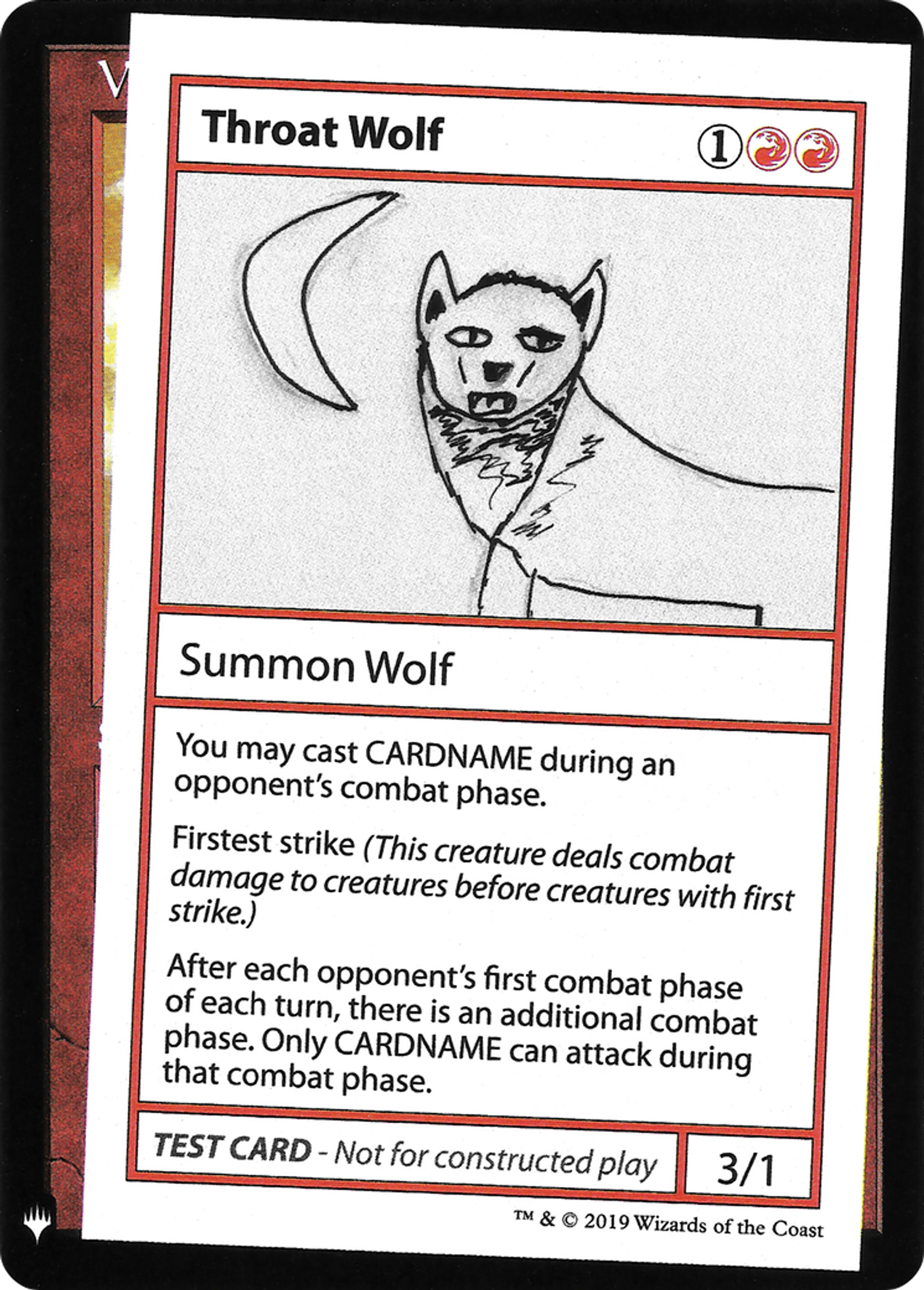 Throat Wolf — Mystery Booster Playtest Cards 2019 — Magic: The Gathering