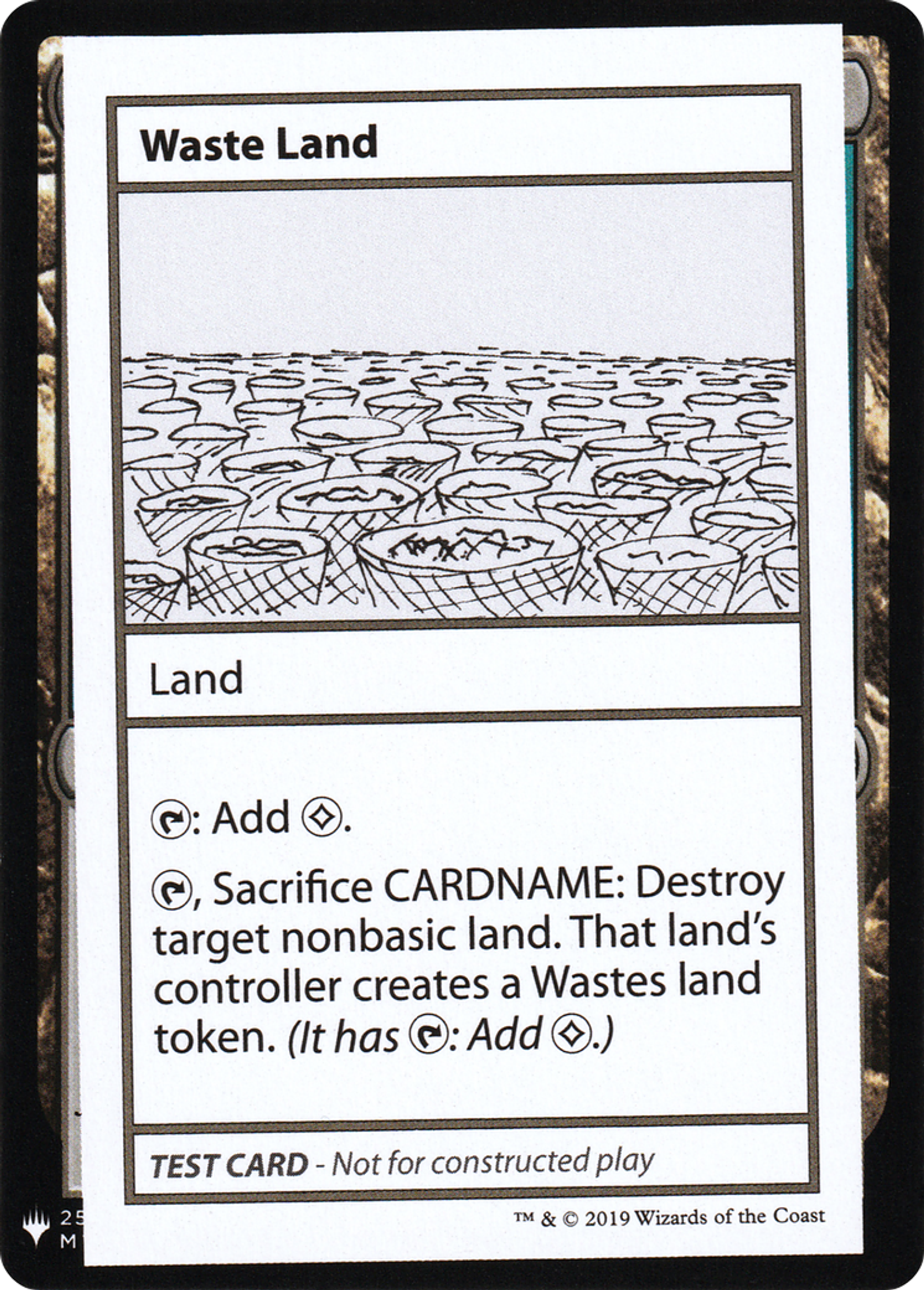 Waste Land — Mystery Booster Playtest Cards 2019 — Magic: The Gathering