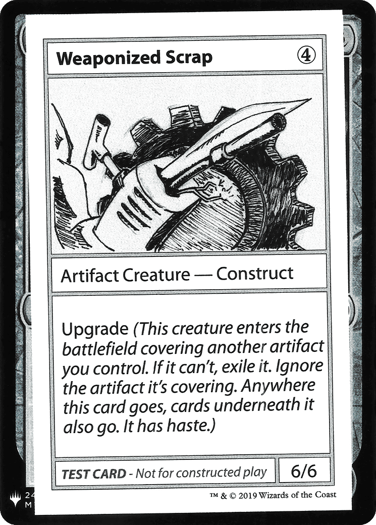 Weaponized Scrap from Mystery Booster Playtest Cards 2019 - Magic: The Gathering