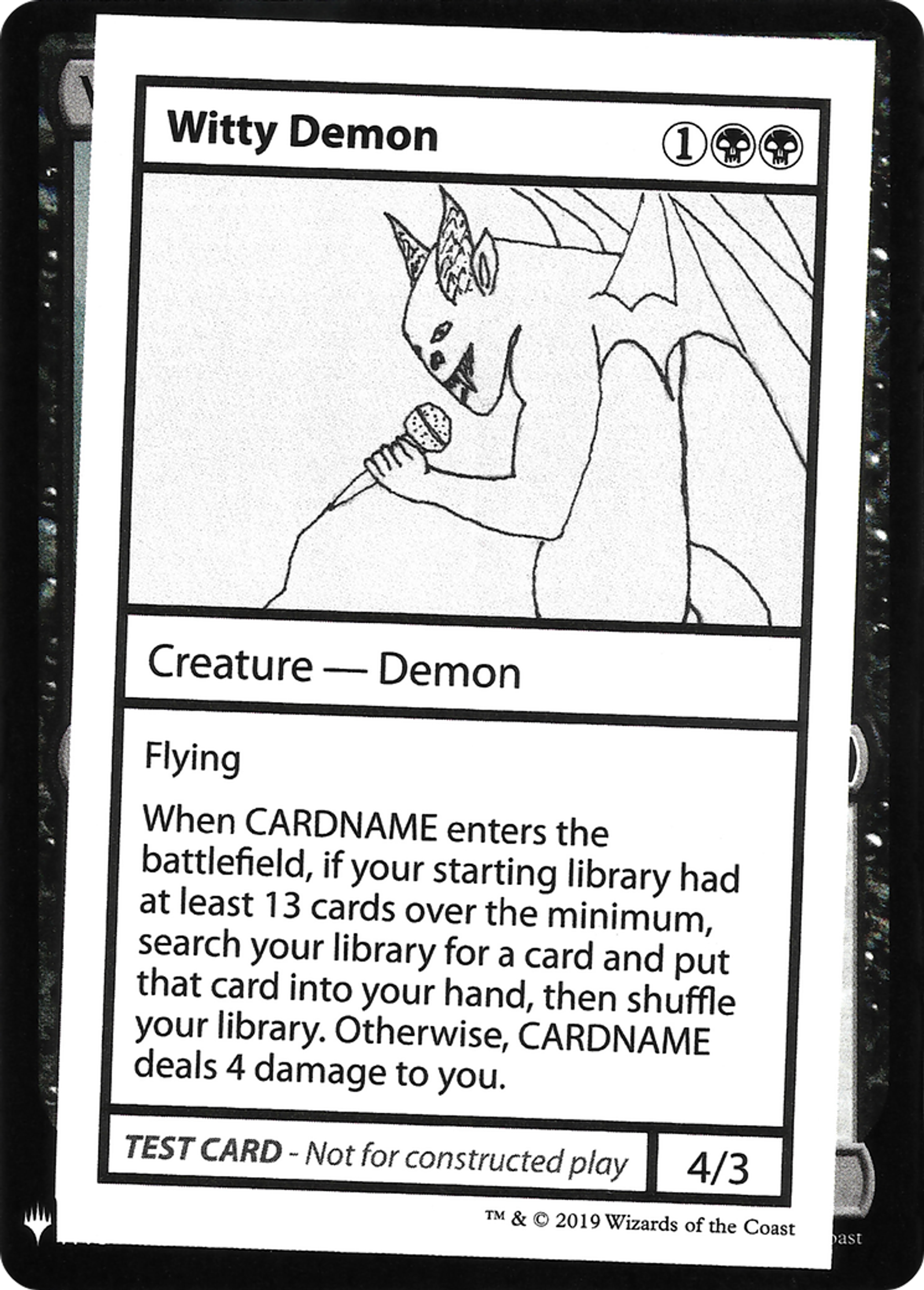 Witty Demon — Mystery Booster Playtest Cards 2019 — Magic: The Gathering