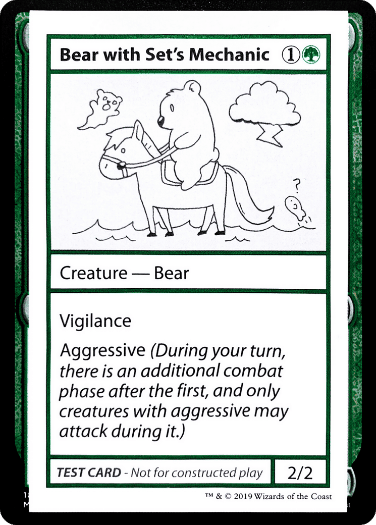 Bear with Set's Mechanic — Mystery Booster Playtest Cards 2021 — Magic: The Gathering