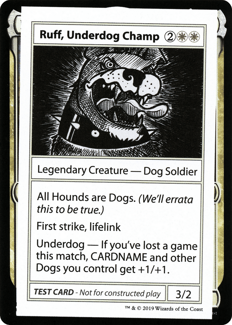 Ruff, Underdog Champ — Mystery Booster Playtest Cards 2021 — Magic: The Gathering