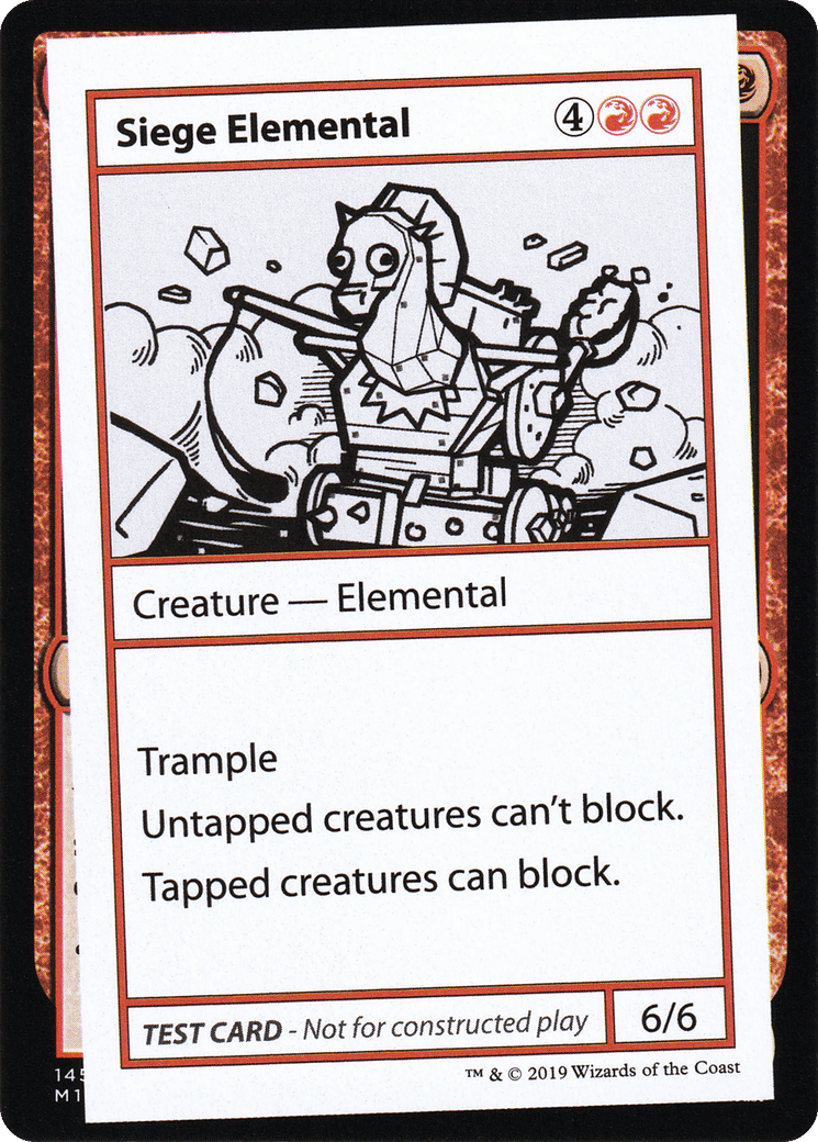 Siege Elemental — Mystery Booster Playtest Cards 2021 — Magic: The Gathering