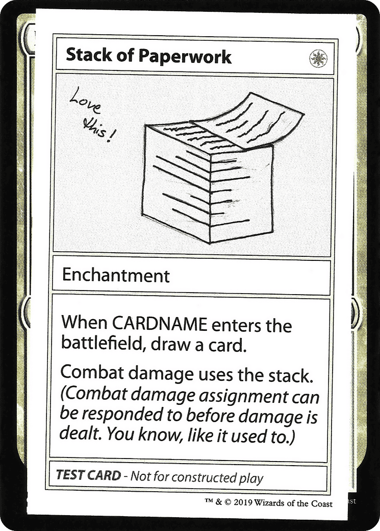 Stack of Paperwork — Mystery Booster Playtest Cards 2021 — Magic: The Gathering
