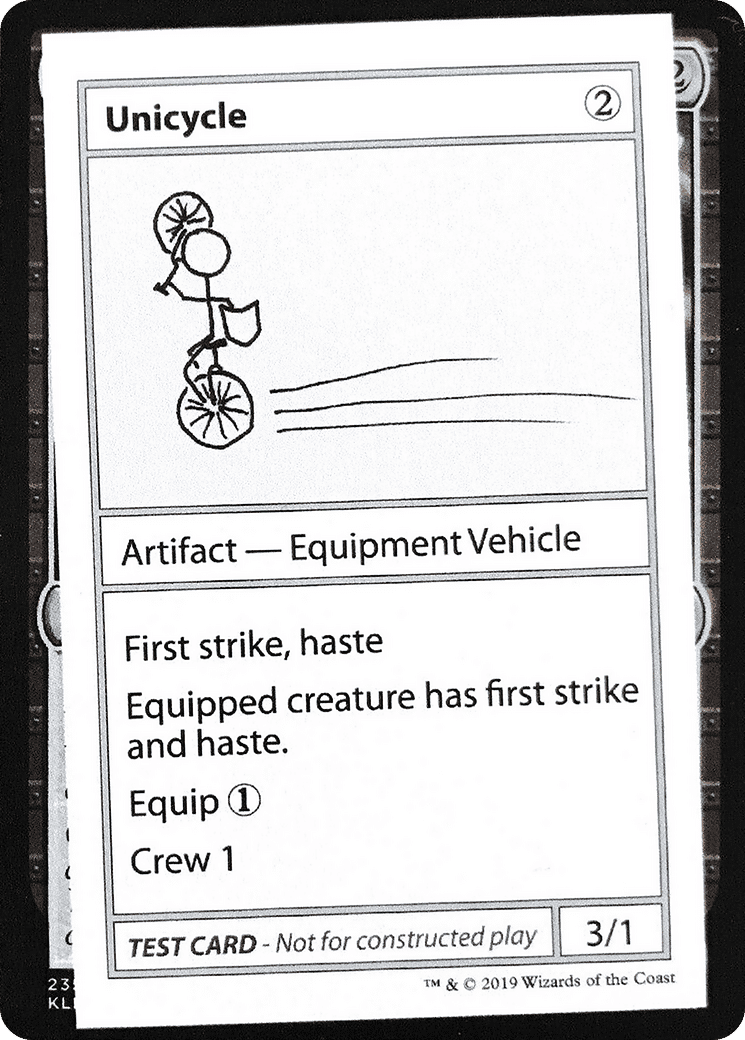 Unicycle — Mystery Booster Playtest Cards 2021 — Magic: The Gathering