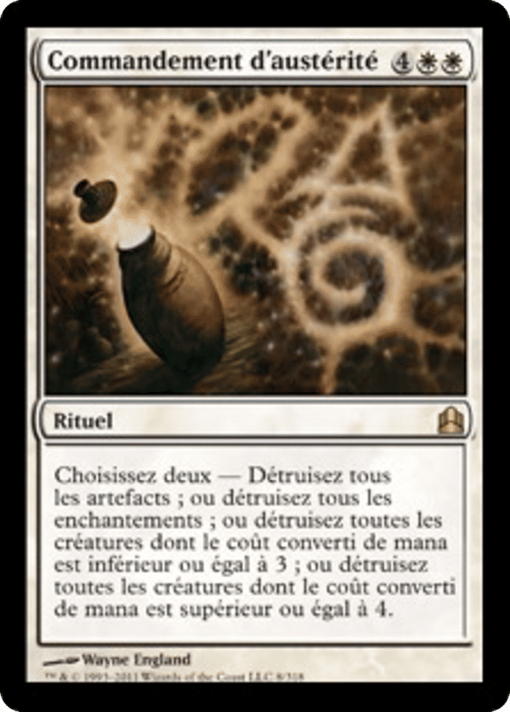 Commandement d'austérité — Commander 2011 — Magic: The Gathering