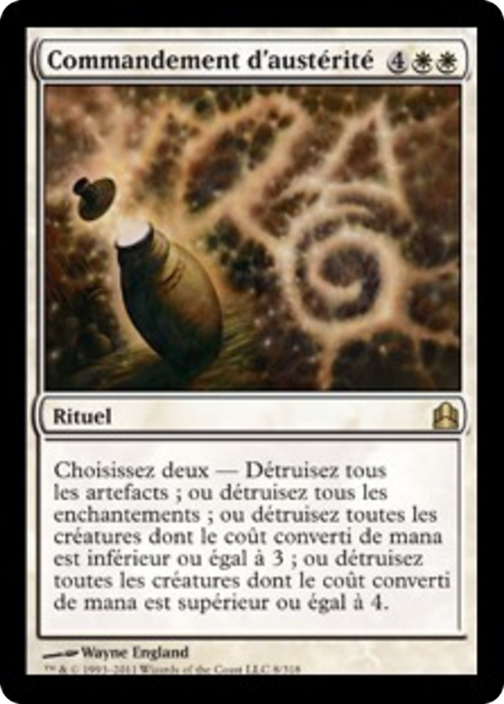Commandement d'austérité — Commander 2011 — Magic: The Gathering