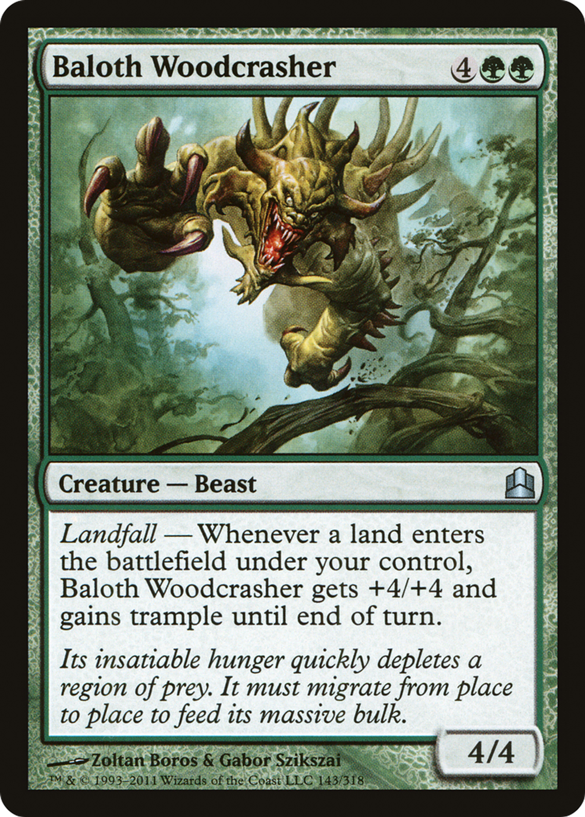 Baloth Woodcrasher — Commander 2011 — Magic: The Gathering