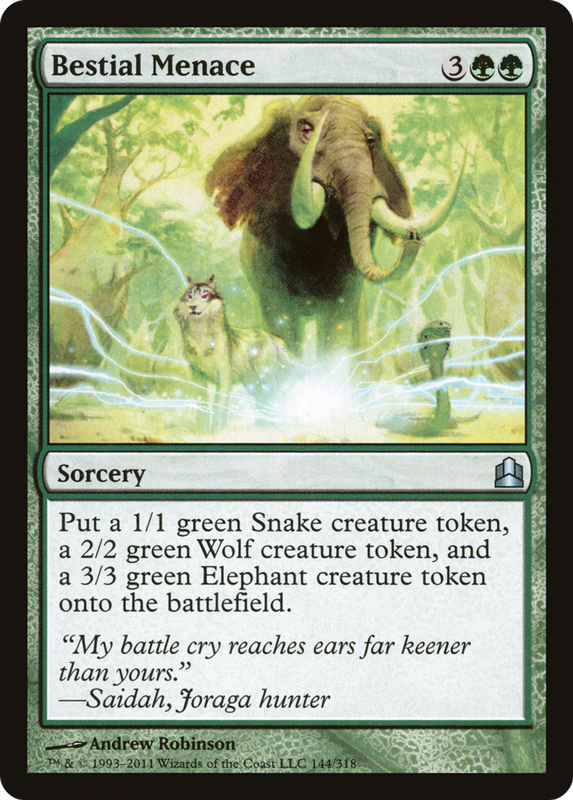 Bestial Menace — Commander 2011 — Magic: The Gathering