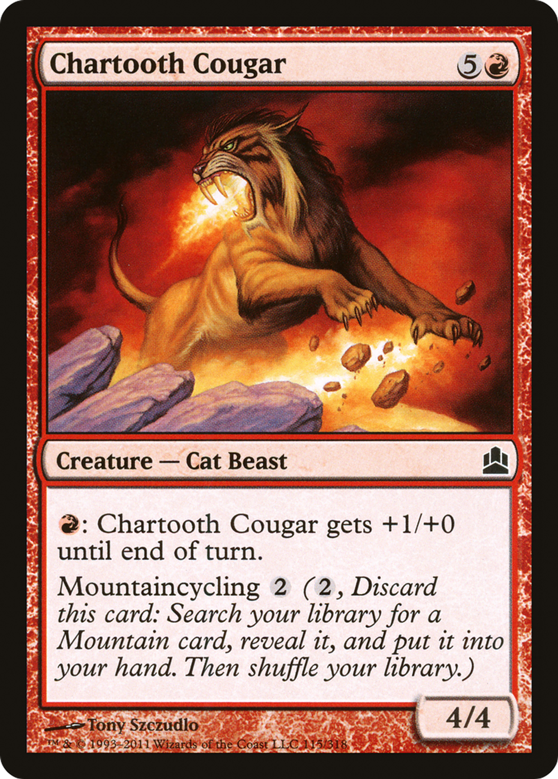 Couguar cendredent — Commander 2011 — Magic: The Gathering