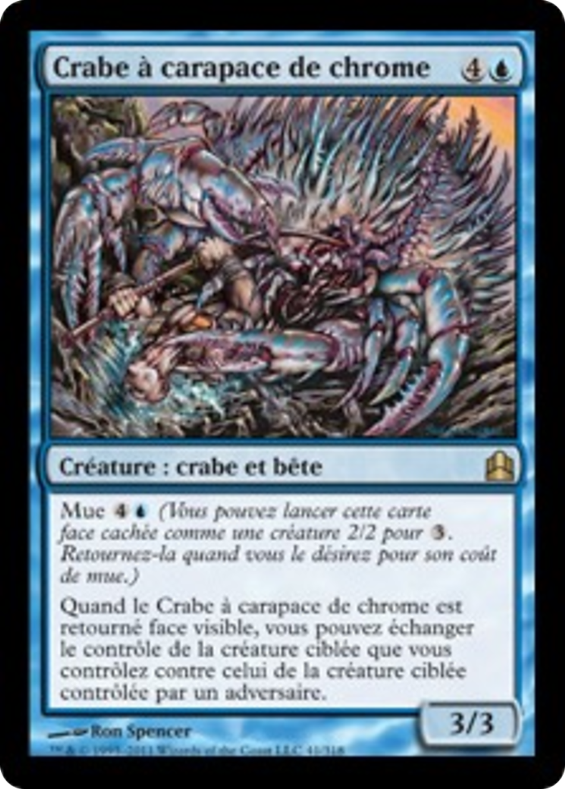 Crabe à carapace de chrome — Commander 2011 — Magic: The Gathering