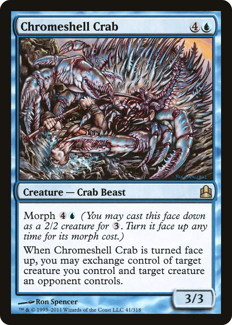 Chromeshell Crab — Commander 2011 — Magic: The Gathering