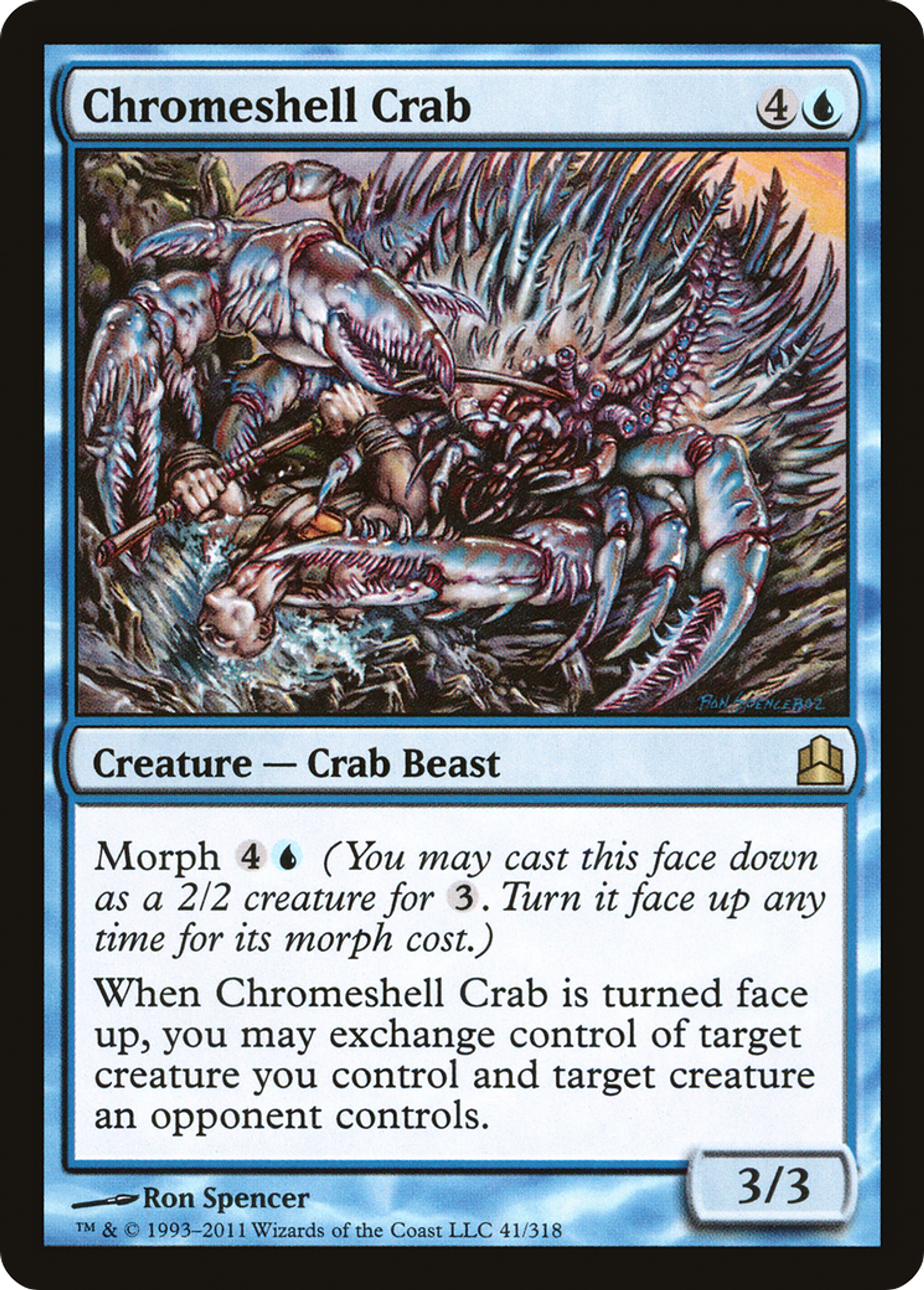 Crabe à carapace de chrome — Commander 2011 — Magic: The Gathering