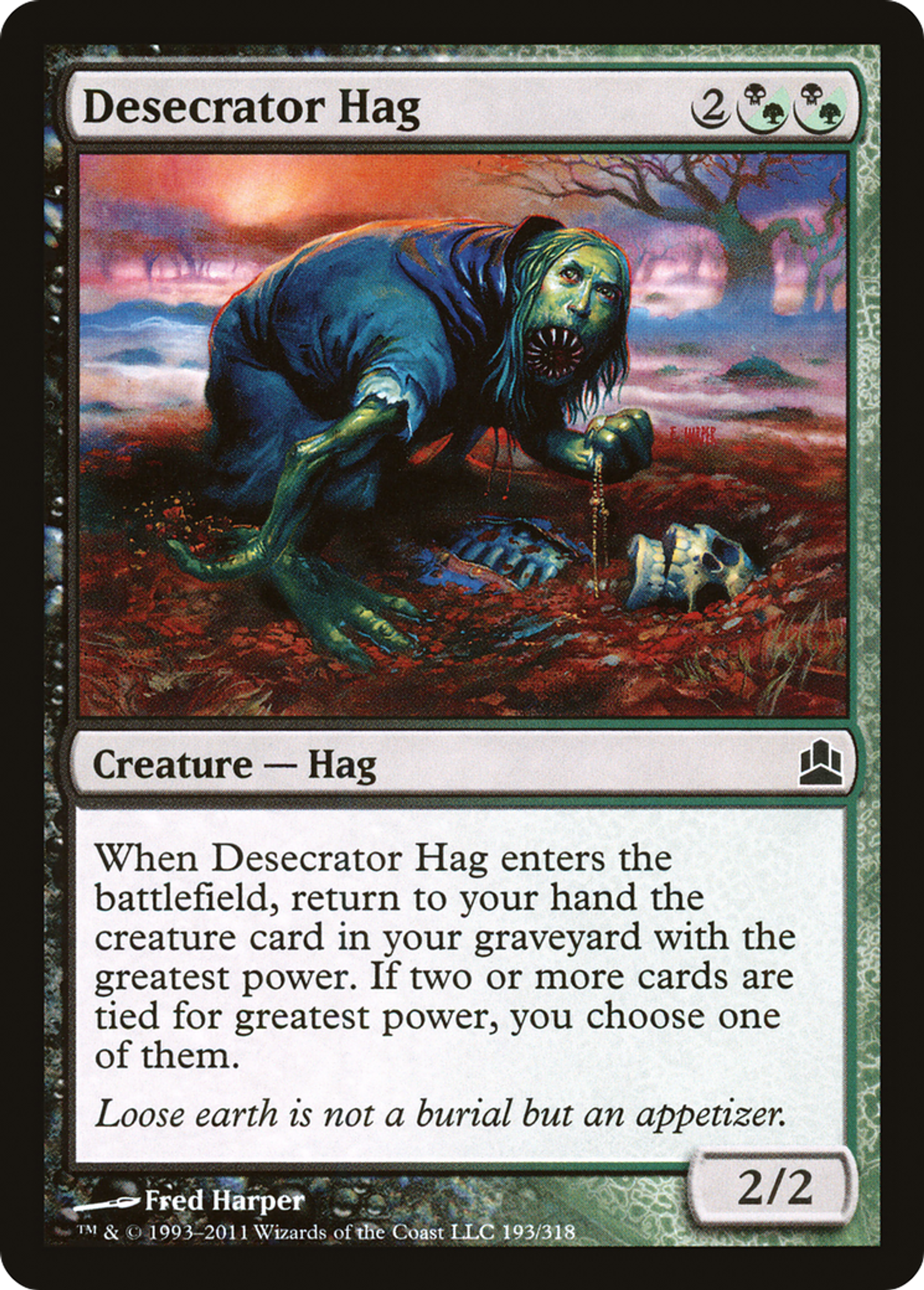 Desecrator Hag — Commander 2011 — Magic: The Gathering