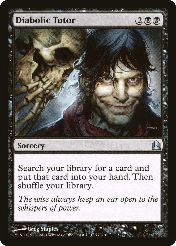 Diabolic Tutor — Commander 2011 — Magic: The Gathering