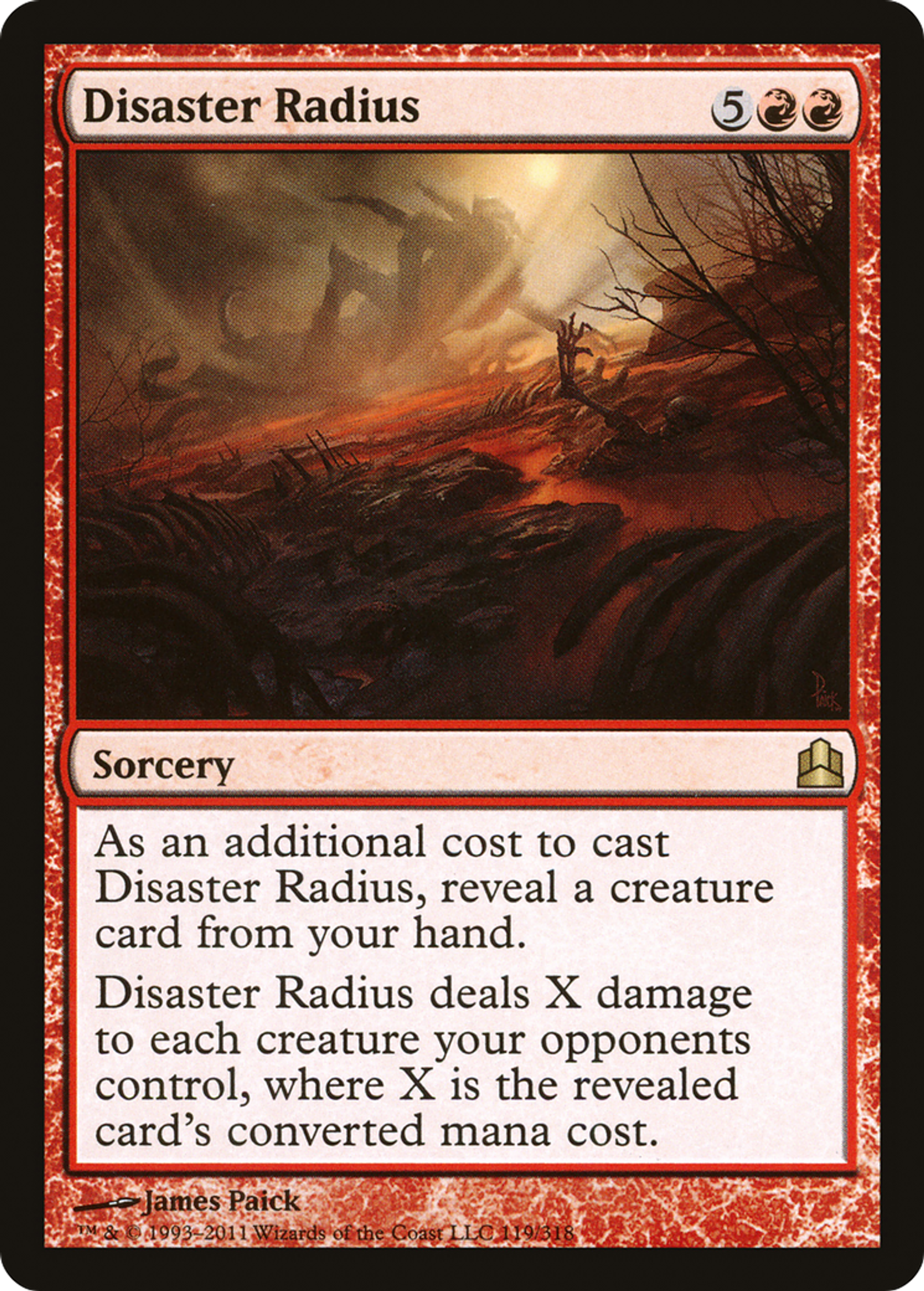 Rayonnement de désastre — Commander 2011 — Magic: The Gathering