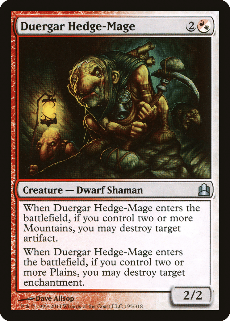 Duergar Hedge-Mage — Commander 2011 — Magic: The Gathering