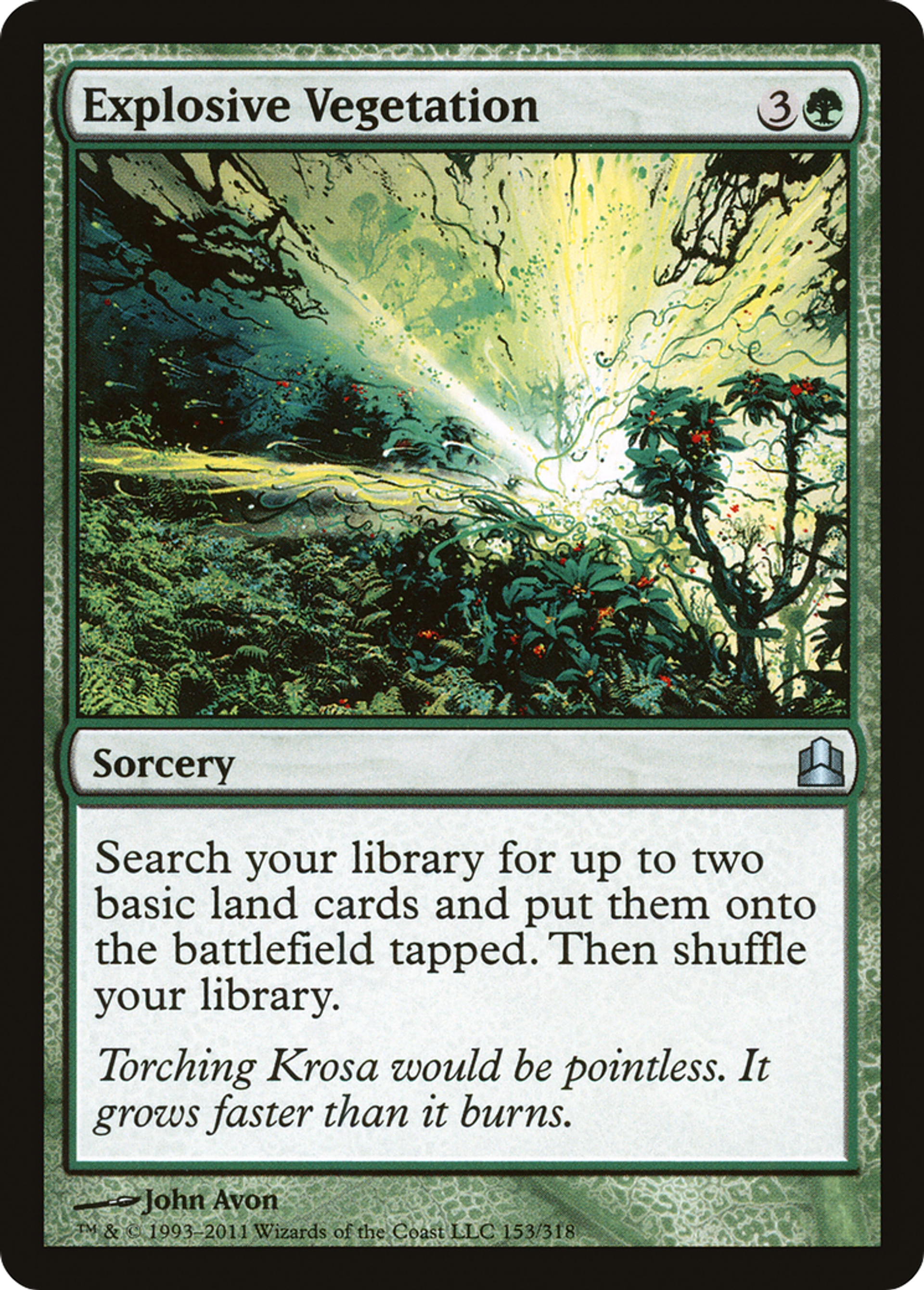 Explosive Vegetation — Commander 2011 — Magic: The Gathering