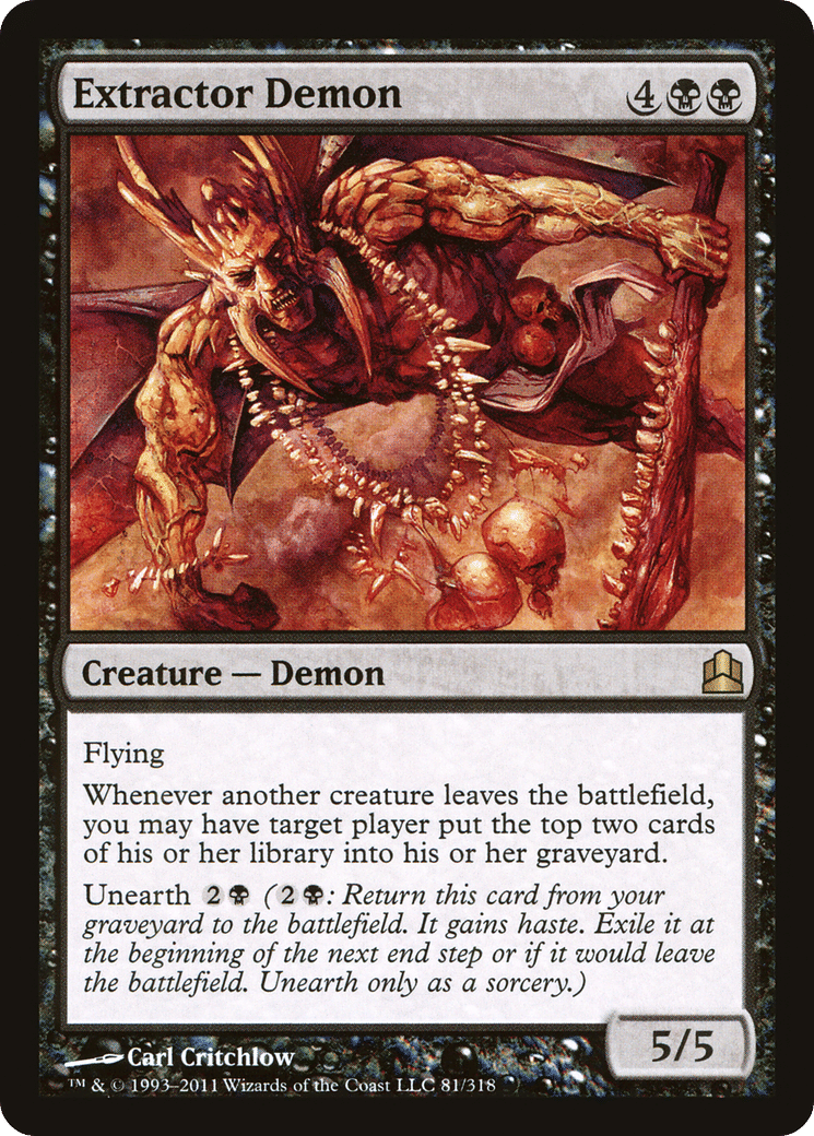 Extractor Demon — Commander 2011 — Magic: The Gathering