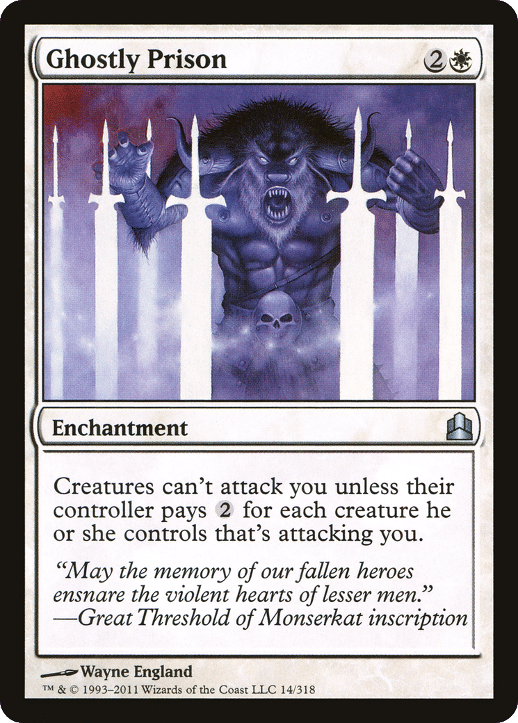 Ghostly Prison — Commander 2011 — Magic: The Gathering