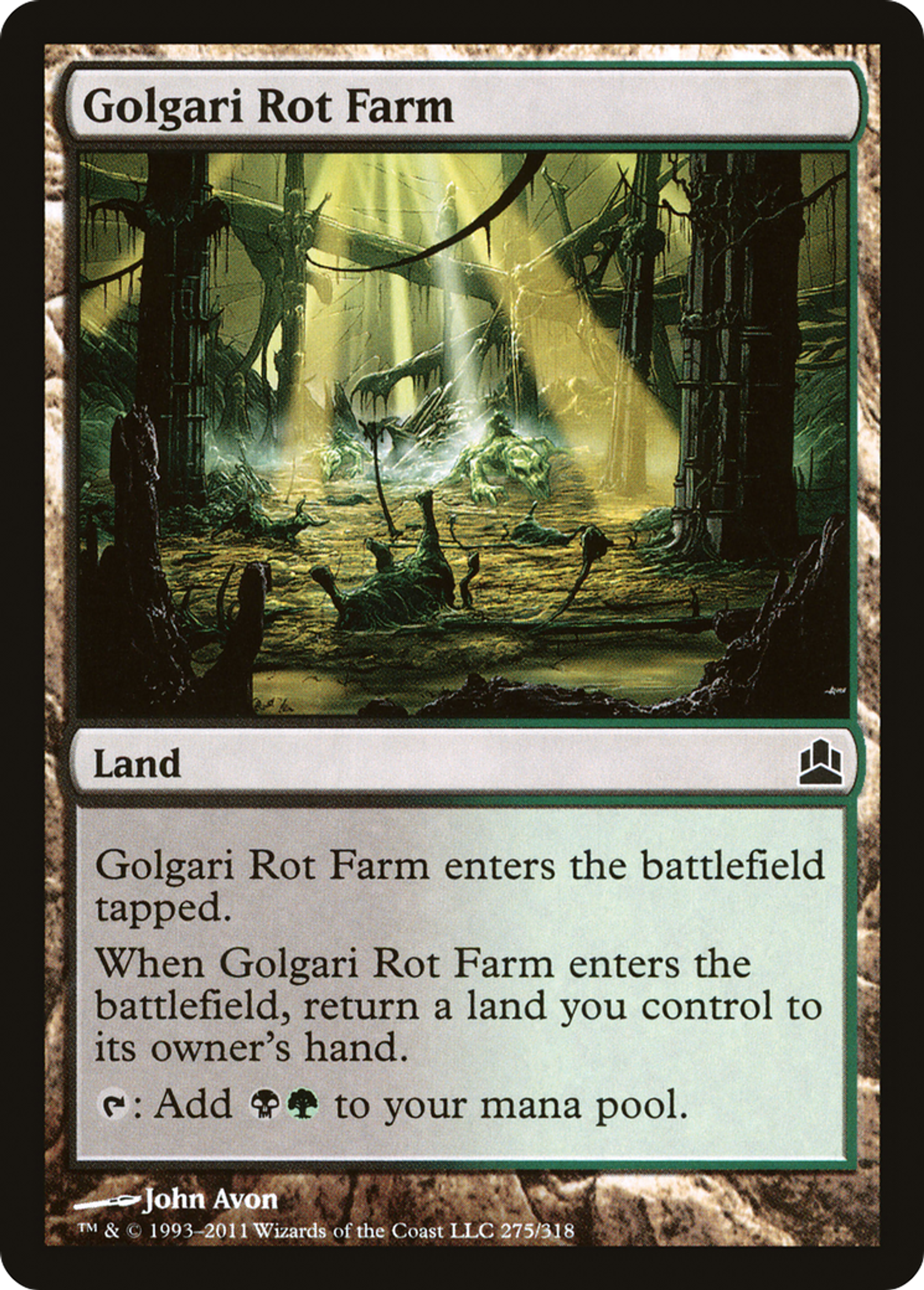Golgari Rot Farm — Commander 2011 — Magic: The Gathering