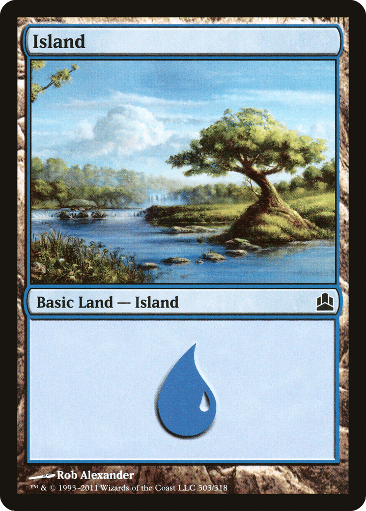 Island — Commander 2011 — Magic: The Gathering