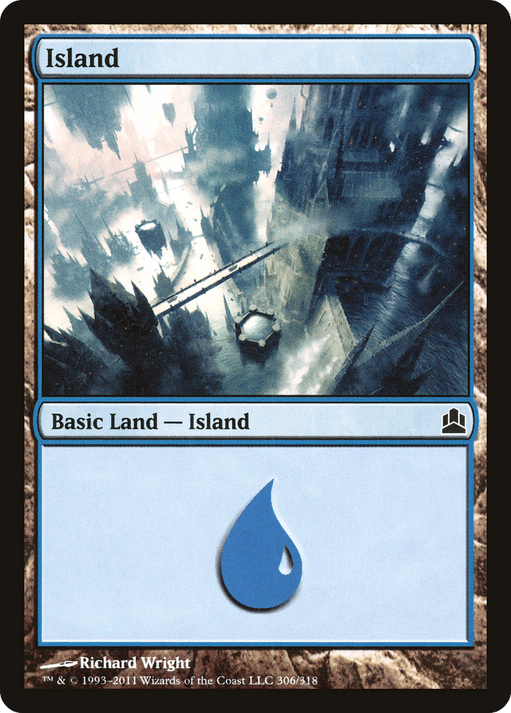 Island — Commander 2011 — Magic: The Gathering
