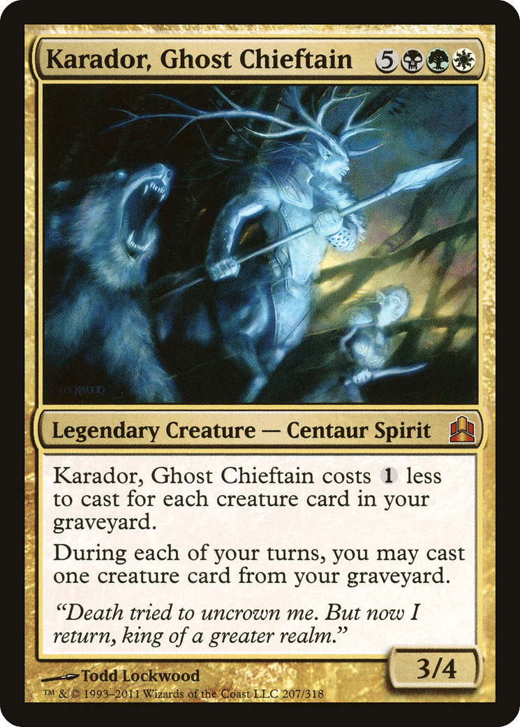 Karador, Ghost Chieftain — Commander 2011 — Magic: The Gathering
