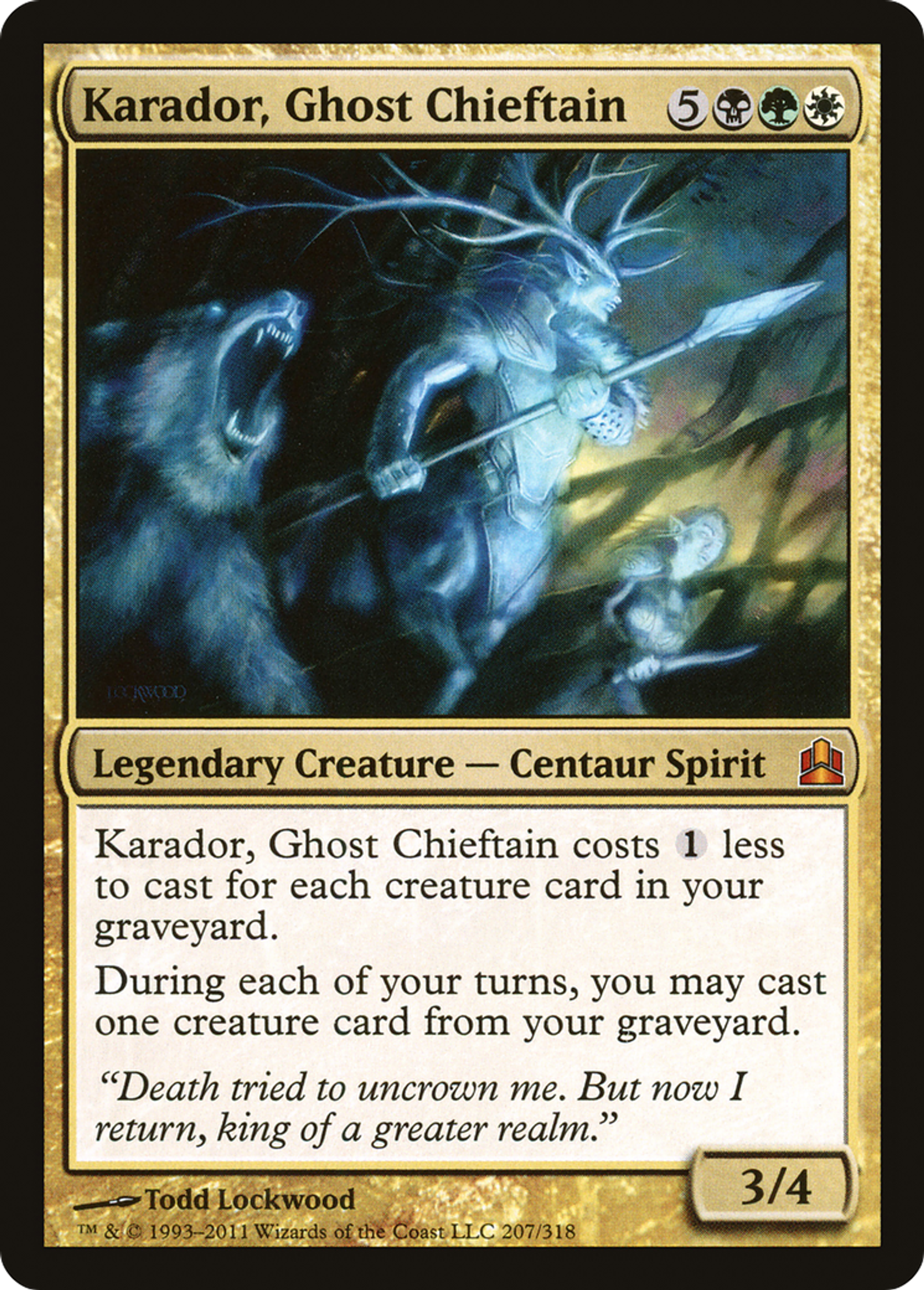 Karador, Ghost Chieftain — Commander 2011 — Magic: The Gathering