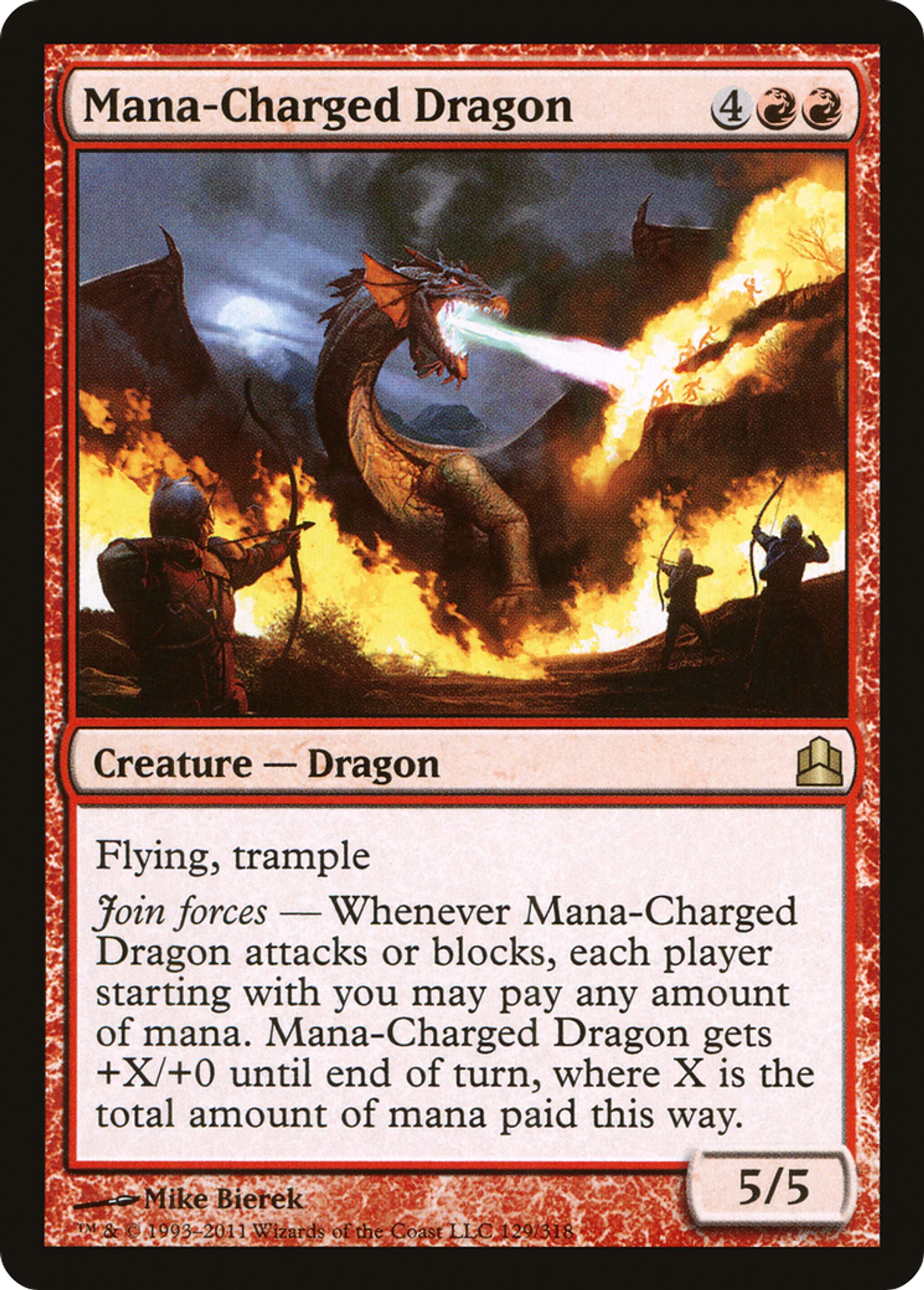 Mana-Charged Dragon — Commander 2011 — Magic: The Gathering