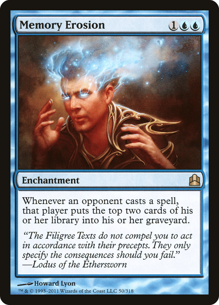 Memory Erosion — Commander 2011 — Magic: The Gathering