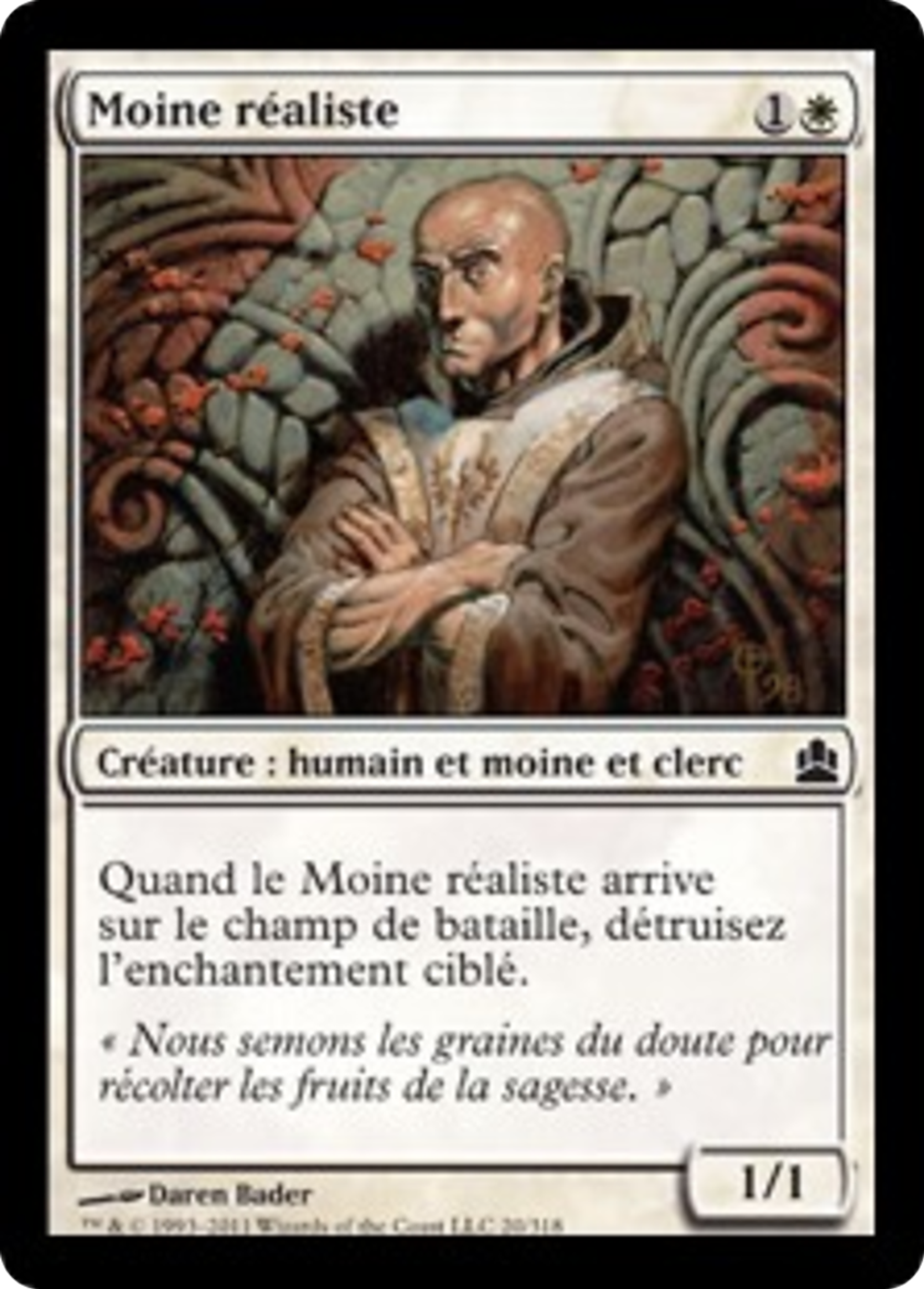 Moine réaliste — Commander 2011 — Magic: The Gathering