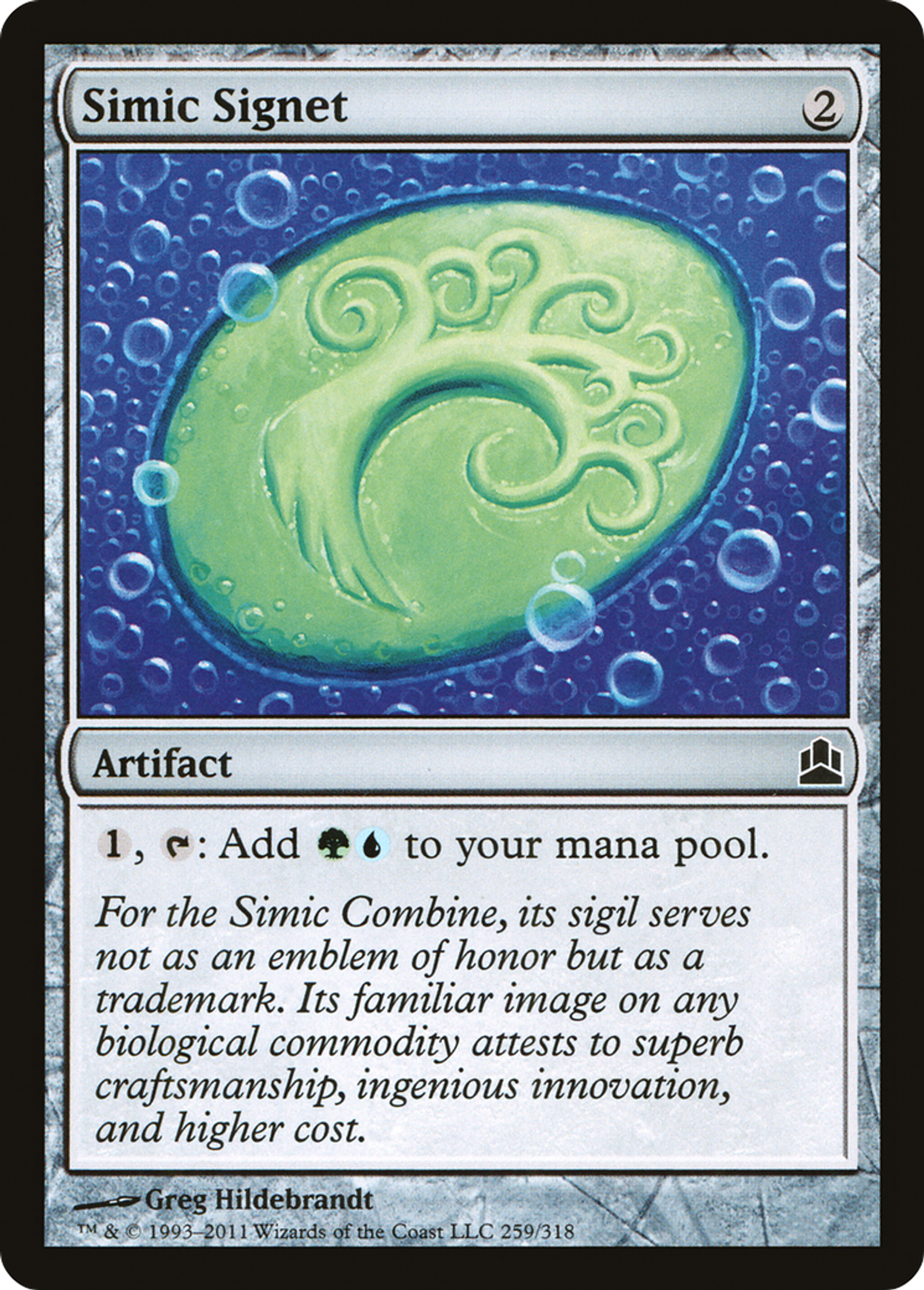 Cachet de Simic — Commander 2011 — Magic: The Gathering