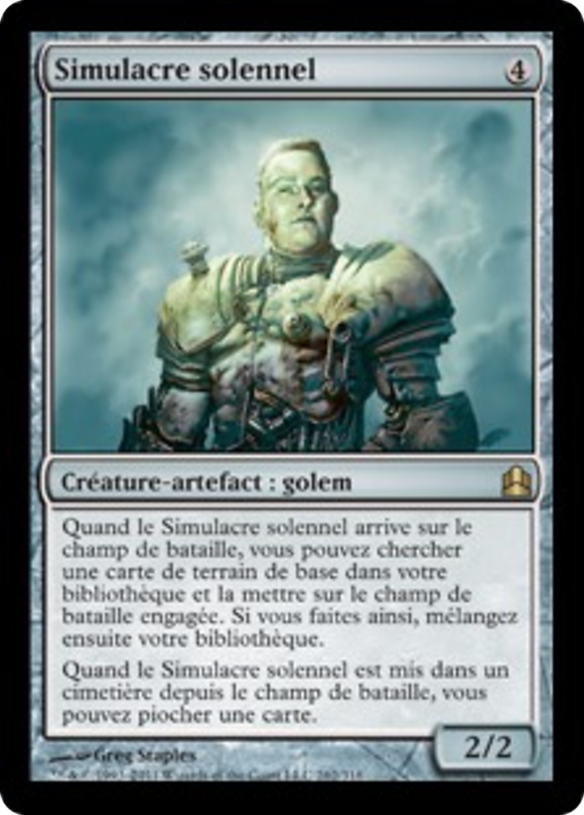 Simulacre solennel — Commander 2011 — Magic: The Gathering