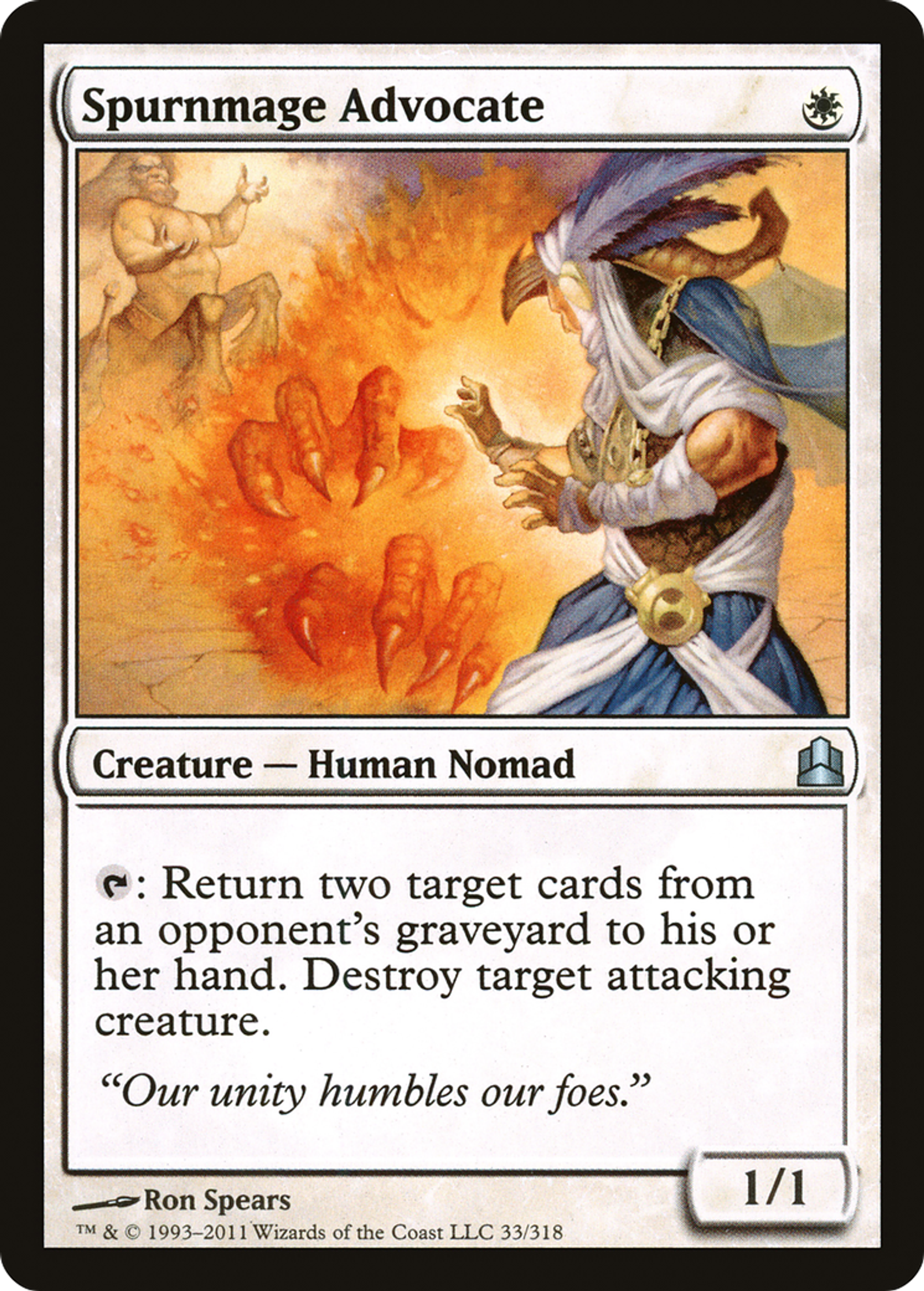 Partisan des repoussmages — Commander 2011 — Magic: The Gathering