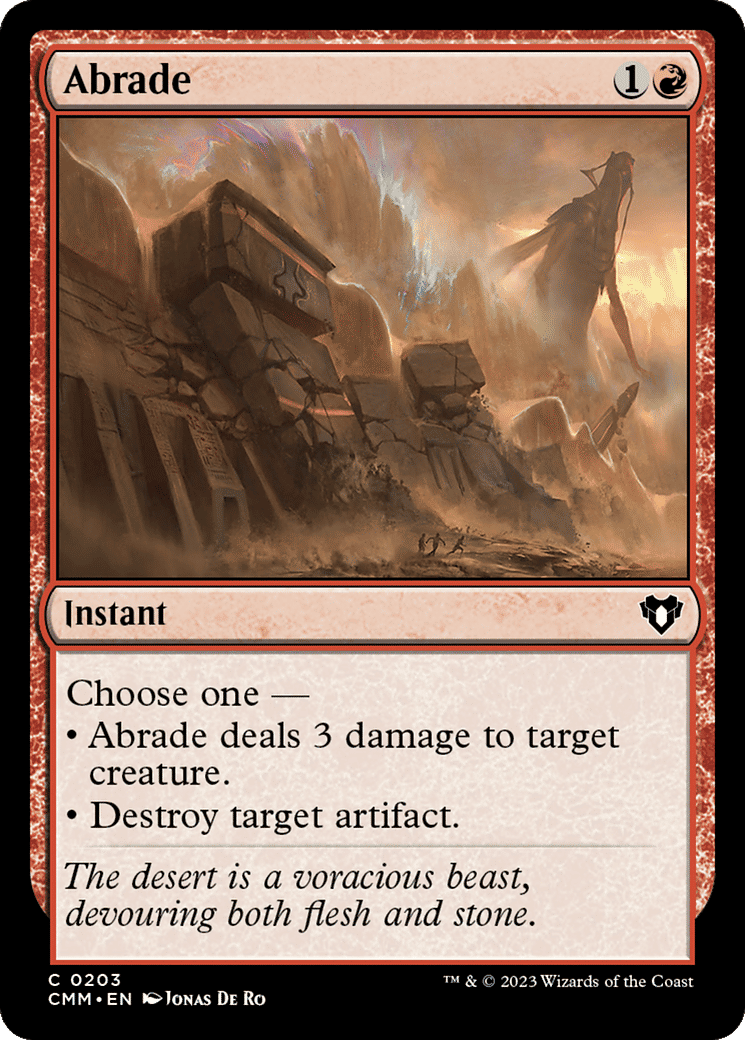 Abrade — Commander Masters — Magic: The Gathering