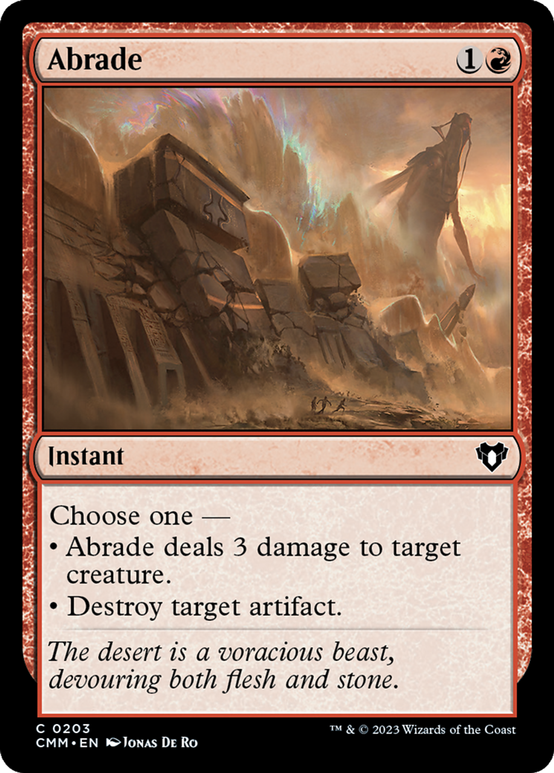 Abrade — Commander Masters — Magic: The Gathering