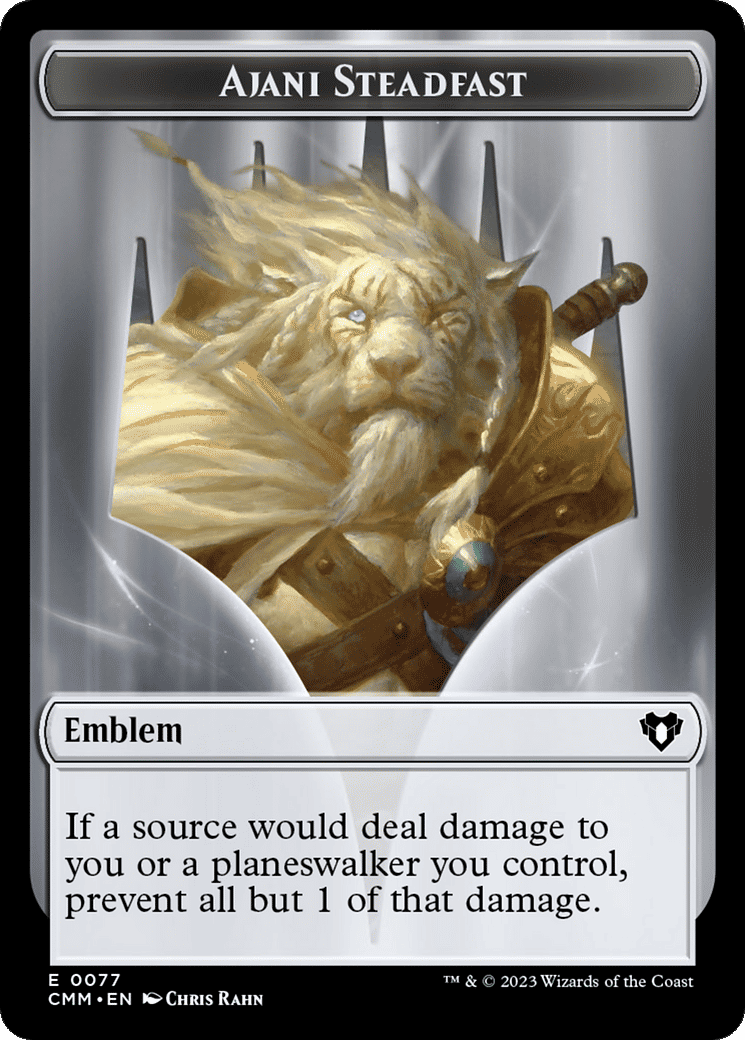Ajani Steadfast Emblem — Commander Masters — Magic: The Gathering