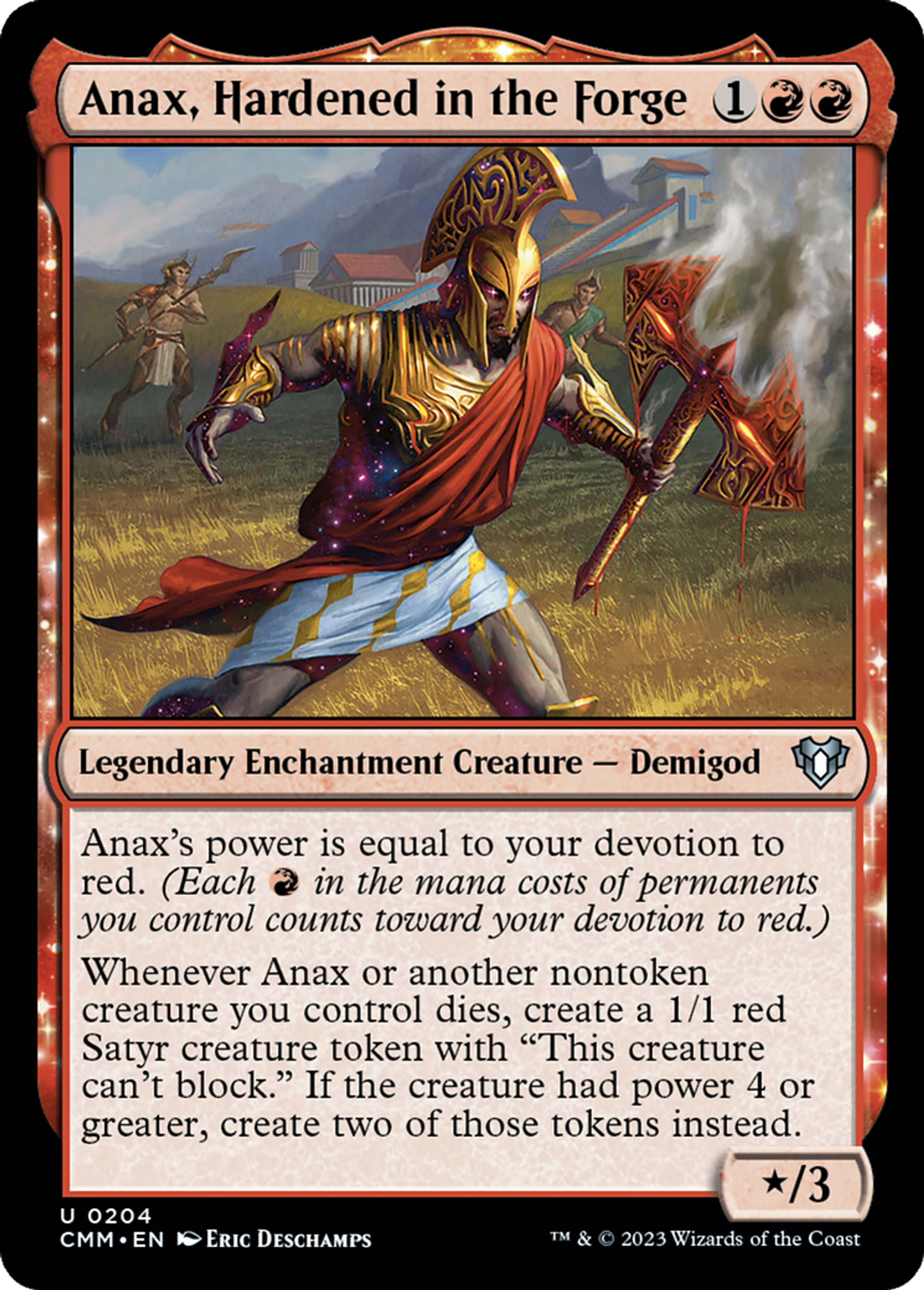 Anax, Hardened in the Forge — Commander Masters — Magic: The Gathering