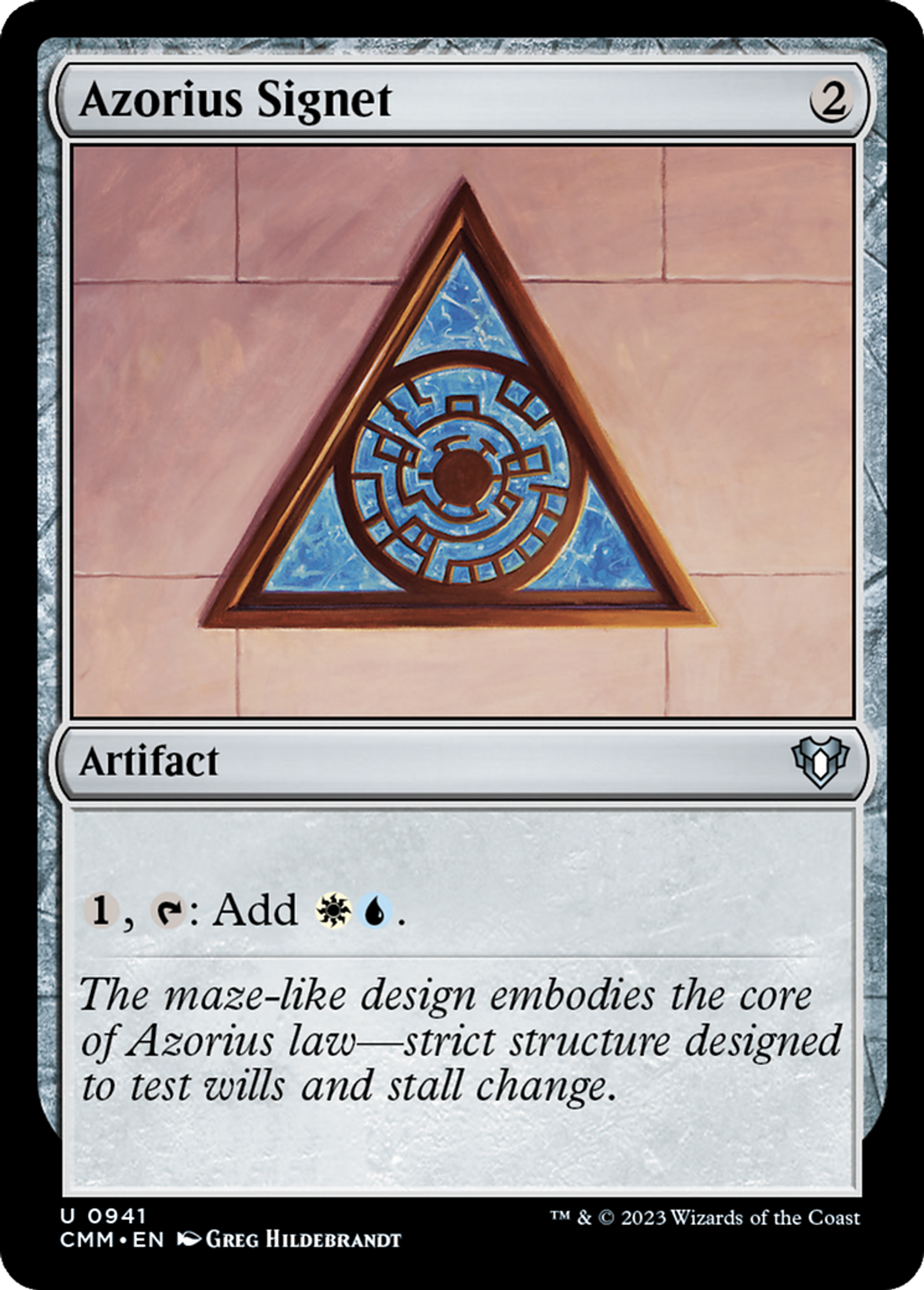 Azorius Signet — Commander Masters — Magic: The Gathering