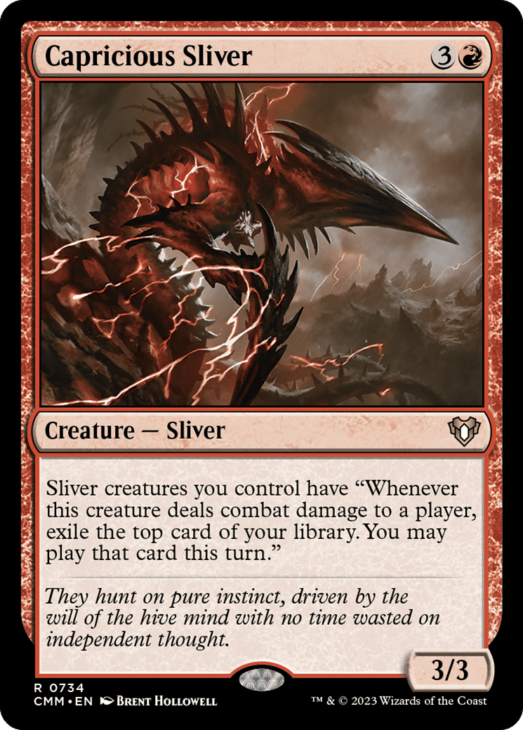 Capricious Sliver — Commander Masters — Magic: The Gathering