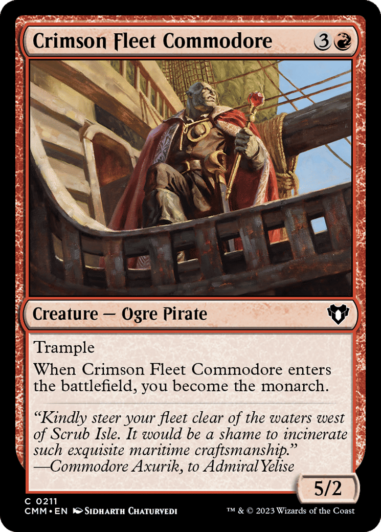 Crimson Fleet Commodore — Commander Masters — Magic: The Gathering