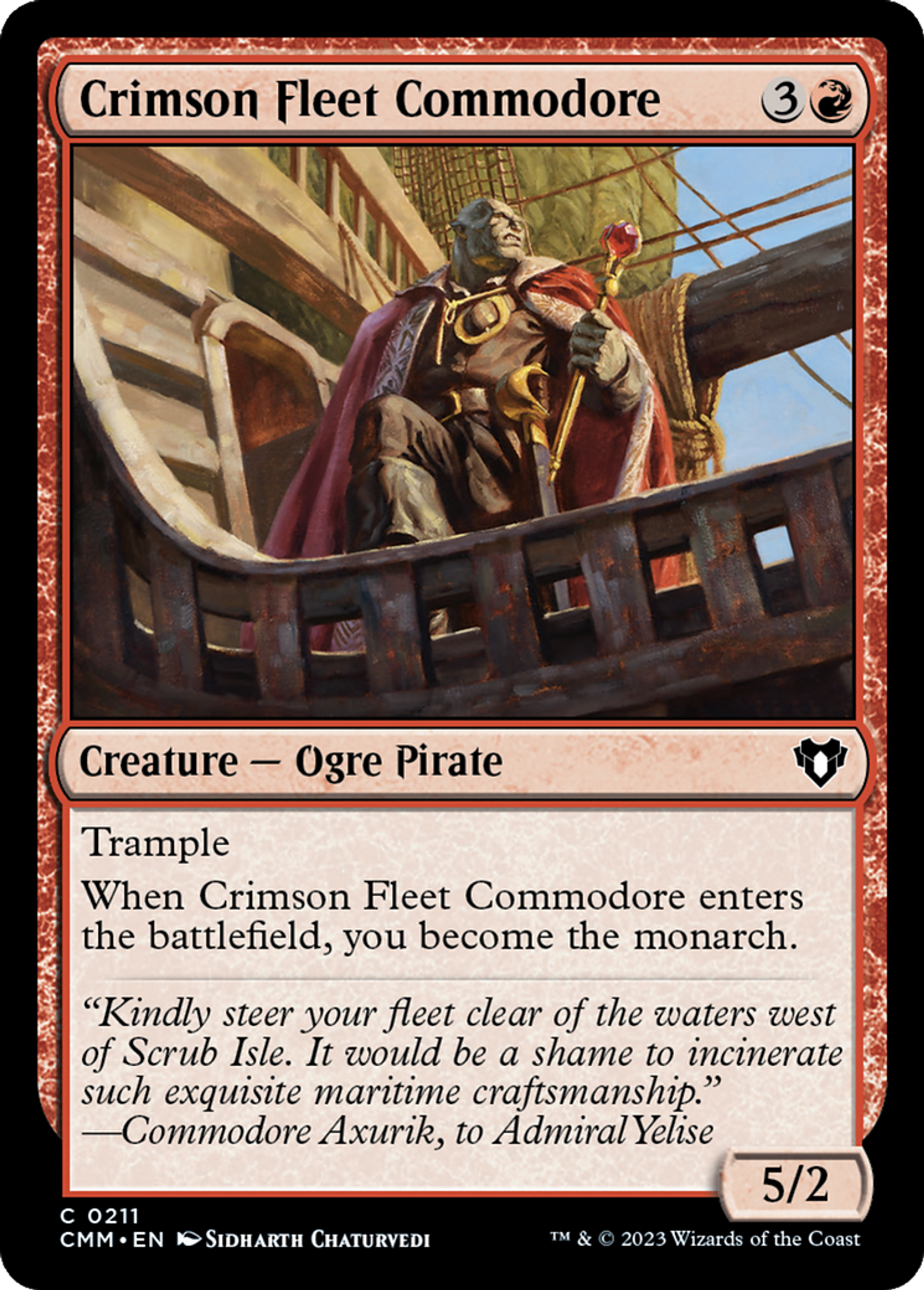 Crimson Fleet Commodore — Commander Masters — Magic: The Gathering